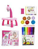 Mesa de Desenho e Projeção para Meninas – Kit Educativo de Pintura e Criatividade