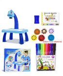 Mesa de Desenho e Projeção para Meninas – Kit Educativo de Pintura e Criatividade