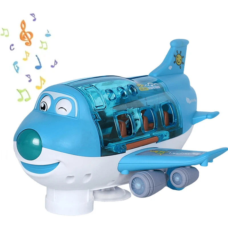Avião Elétrico Musical com Simulação de Voo – Brinquedo para Meninos e Meninas