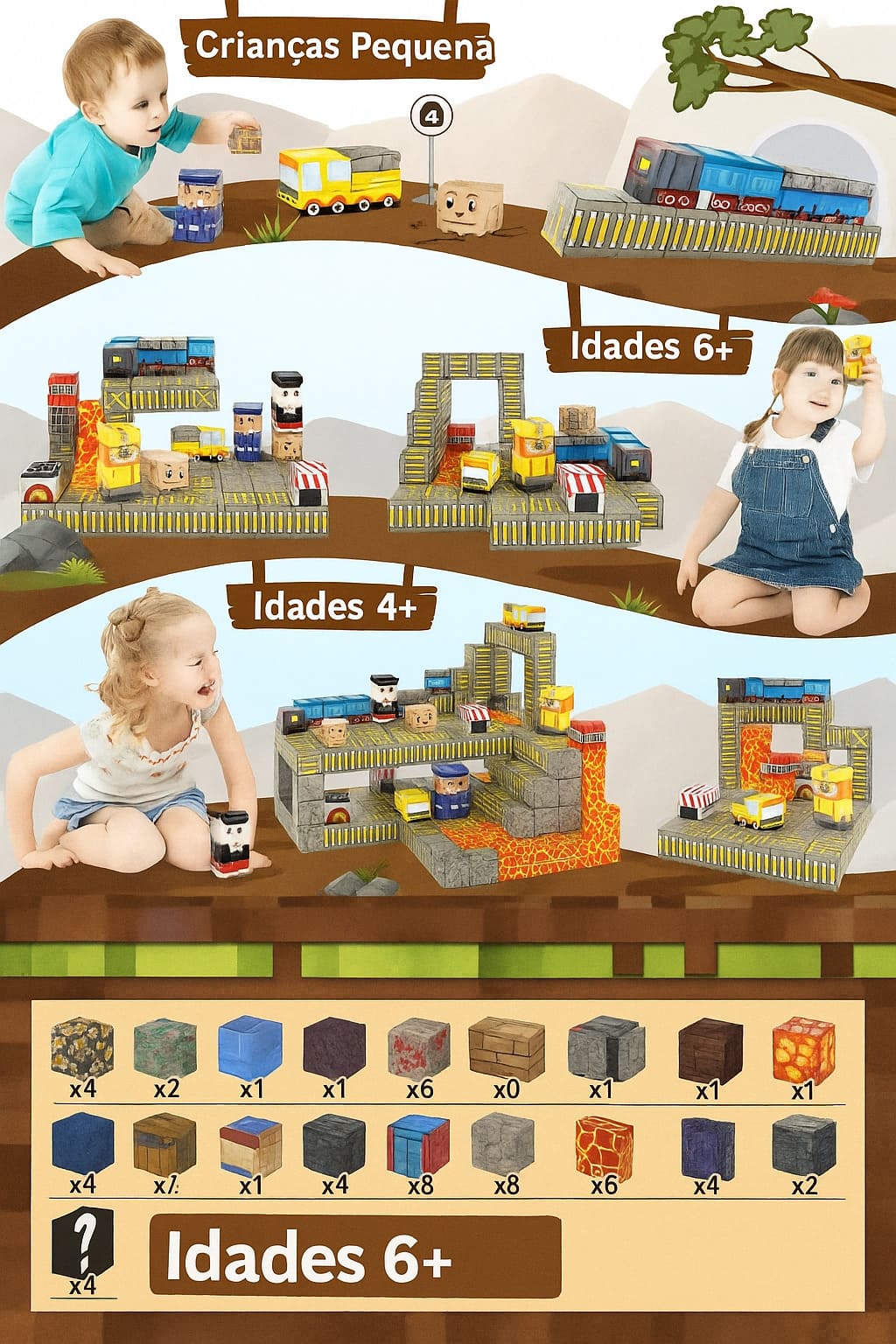Blocos Magnéticos Minecraft Word