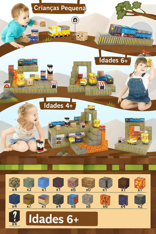 Blocos Magnéticos Minecraft Word