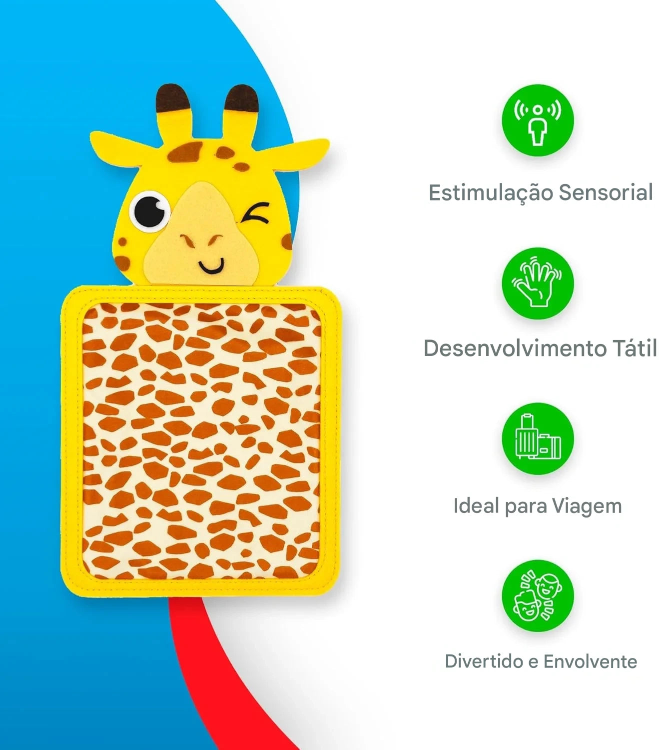 Bebê montessori brinquedos sensoriais dos desenhos animados animal cognição esteira mão-olho coordenação educação brinquedo sensorial tátil almofada para autista