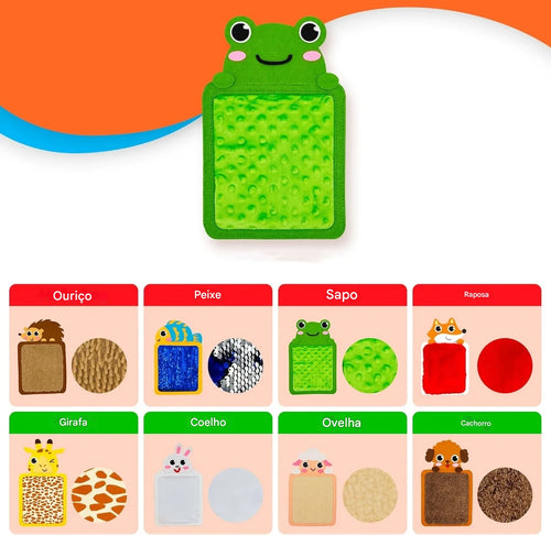Bebê montessori brinquedos sensoriais dos desenhos animados animal cognição esteira mão-olho coordenação educação brinquedo sensorial tátil almofada para autista