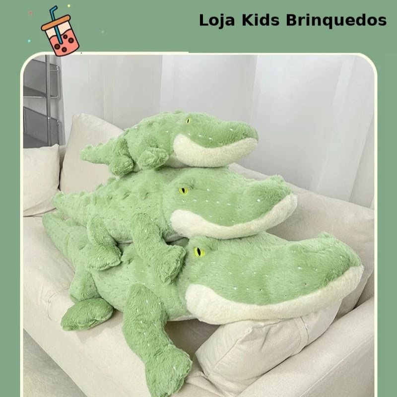 Crocodilo de Pelúcia Gigante –  Macio e Fofo