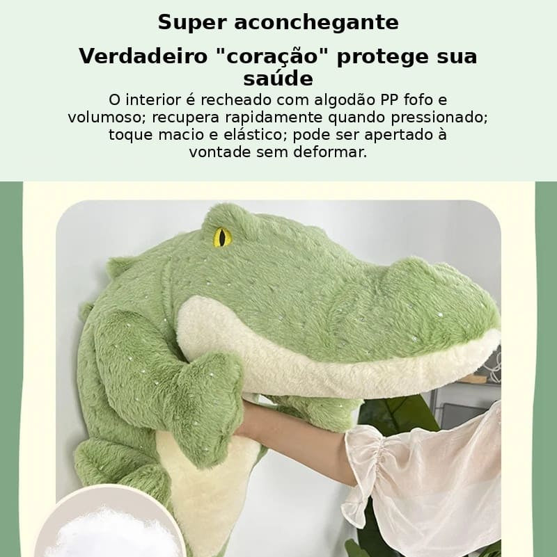 Crocodilo de Pelúcia Gigante –  Macio e Fofo