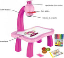 Mesa de Desenho e Projeção para Meninas – Kit Educativo de Pintura e Criatividade