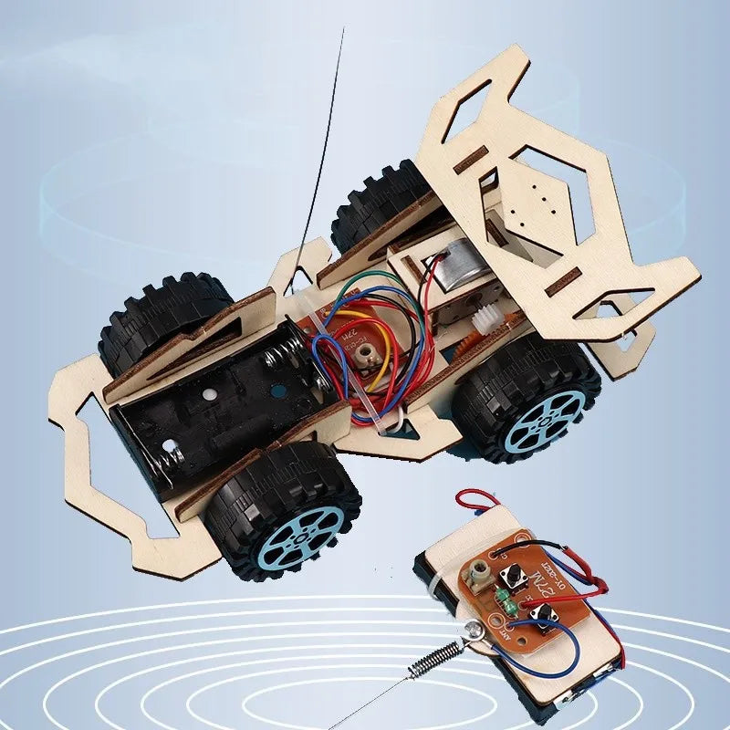 Carrinho Elétrico Infantil de Madeira com Controle Remoto – DIY, 4x4, Montagem Manual**