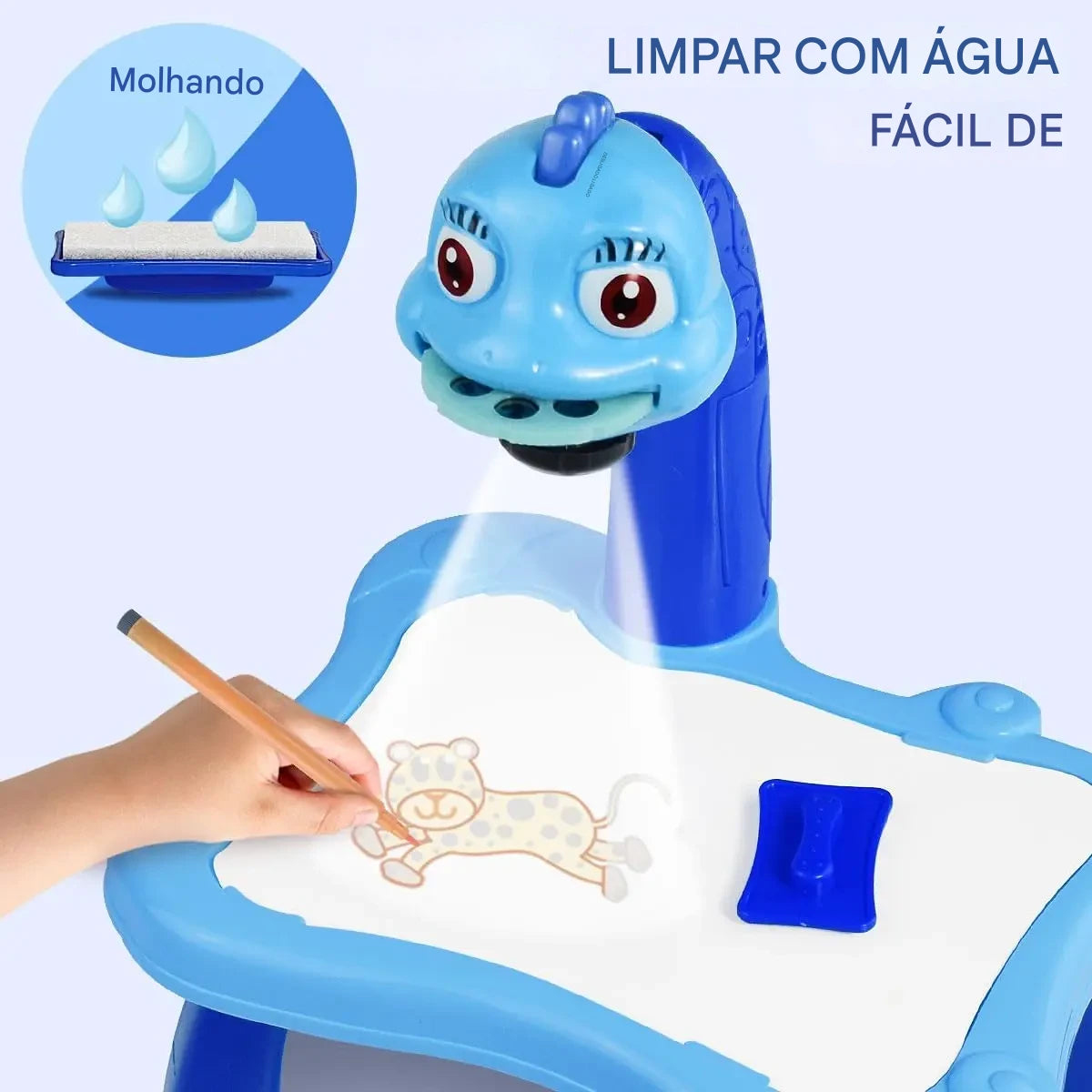 Mesa de Desenho e Projeção para Meninas – Kit Educativo de Pintura e Criatividade