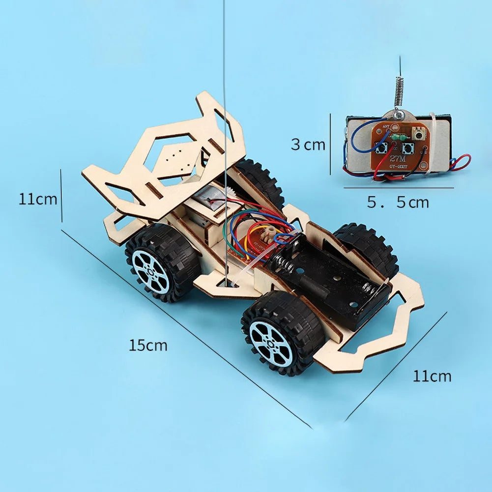 Carrinho Elétrico Infantil de Madeira com Controle Remoto – DIY, 4x4, Montagem Manual**