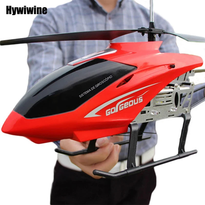 Helicóptero rc com controle remoto extra durável grande avião brinquedo para crianças modelo drone ao ar livre 3.5ch 80cm aeronave grande helicóptero