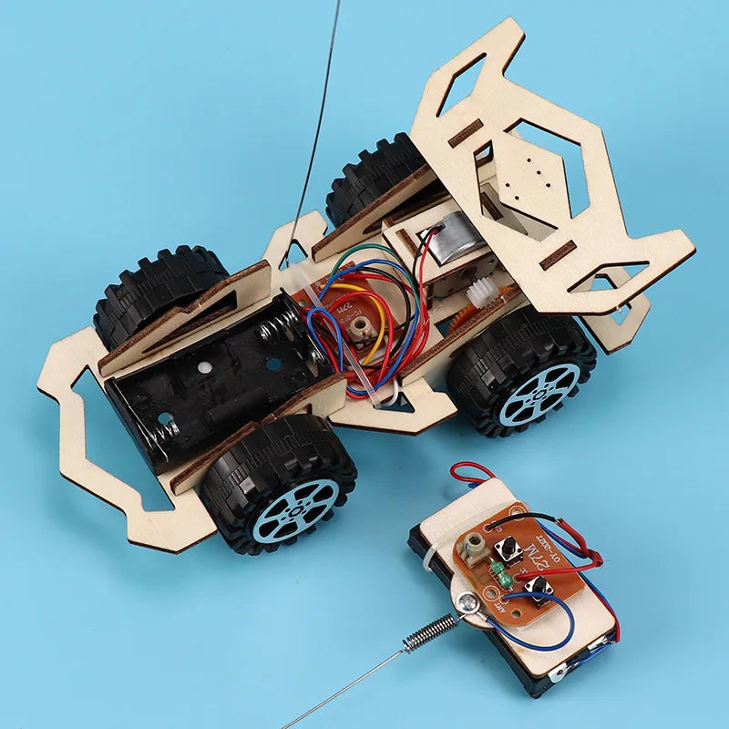 Carrinho Elétrico Infantil de Madeira com Controle Remoto – DIY, 4x4, Montagem Manual**