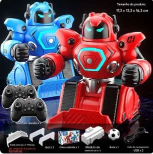 ROBÔTRECK - Controle Remoto Boxe Duplo - Luta Interativa