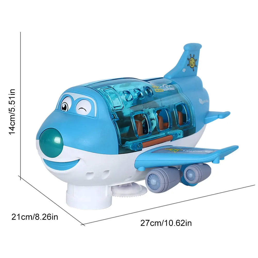 Avião Elétrico Musical com Simulação de Voo – Brinquedo para Meninos e Meninas
