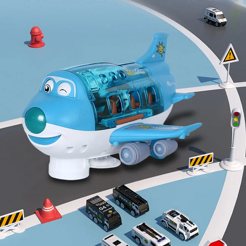 Avião Elétrico Musical com Simulação de Voo – Brinquedo para Meninos e Meninas