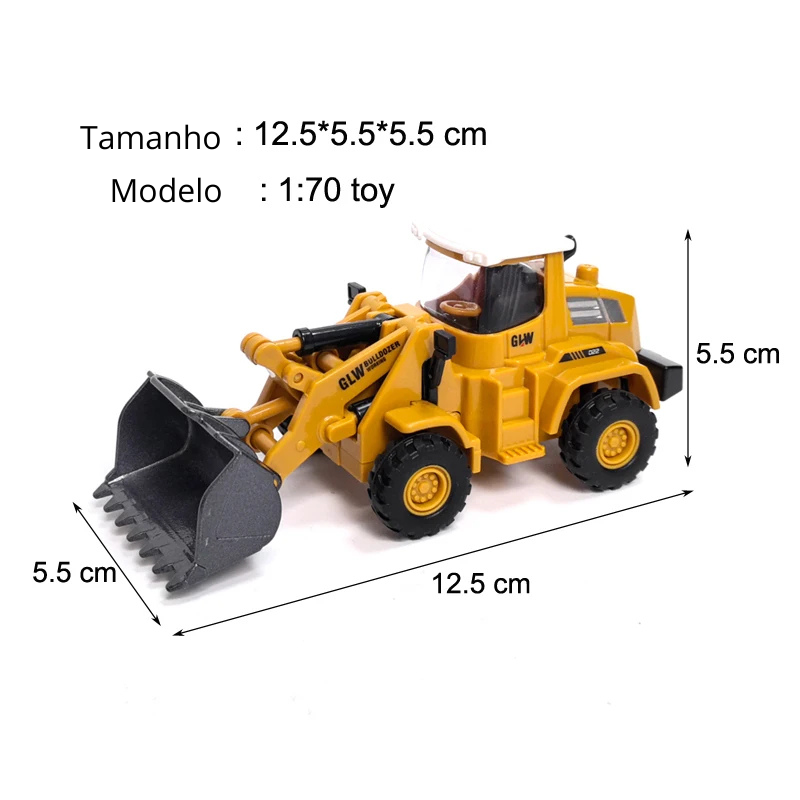 Mini Veículos de Engenharia em Liga - Trator, Escavadeira, Empilhadeira e Guindaste | Brinquedos para meninos!
